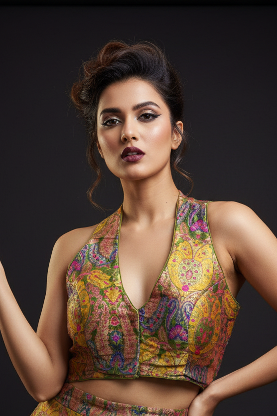 Stolen moments- Katan Banarasi Silk Designer Blouse