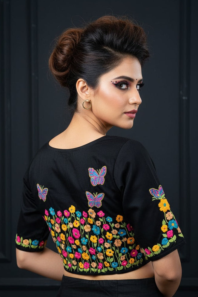 Graceful Wings Hand Stich Blouse