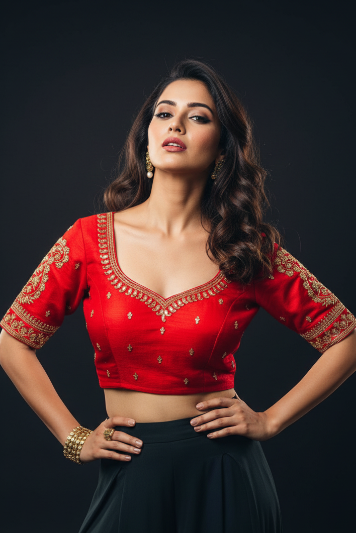 Sparkling Eyes-Designer Blouse