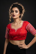 Petal Thread  Embroidery Blouse