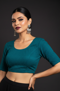 Pure Form-Stretchable Knitted Blouse