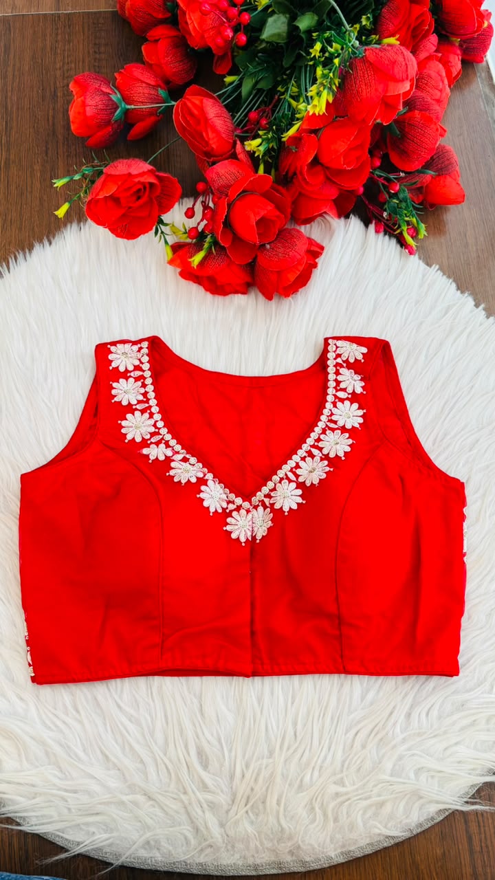 Scarlet Daisy Designer Organza   Blouse
