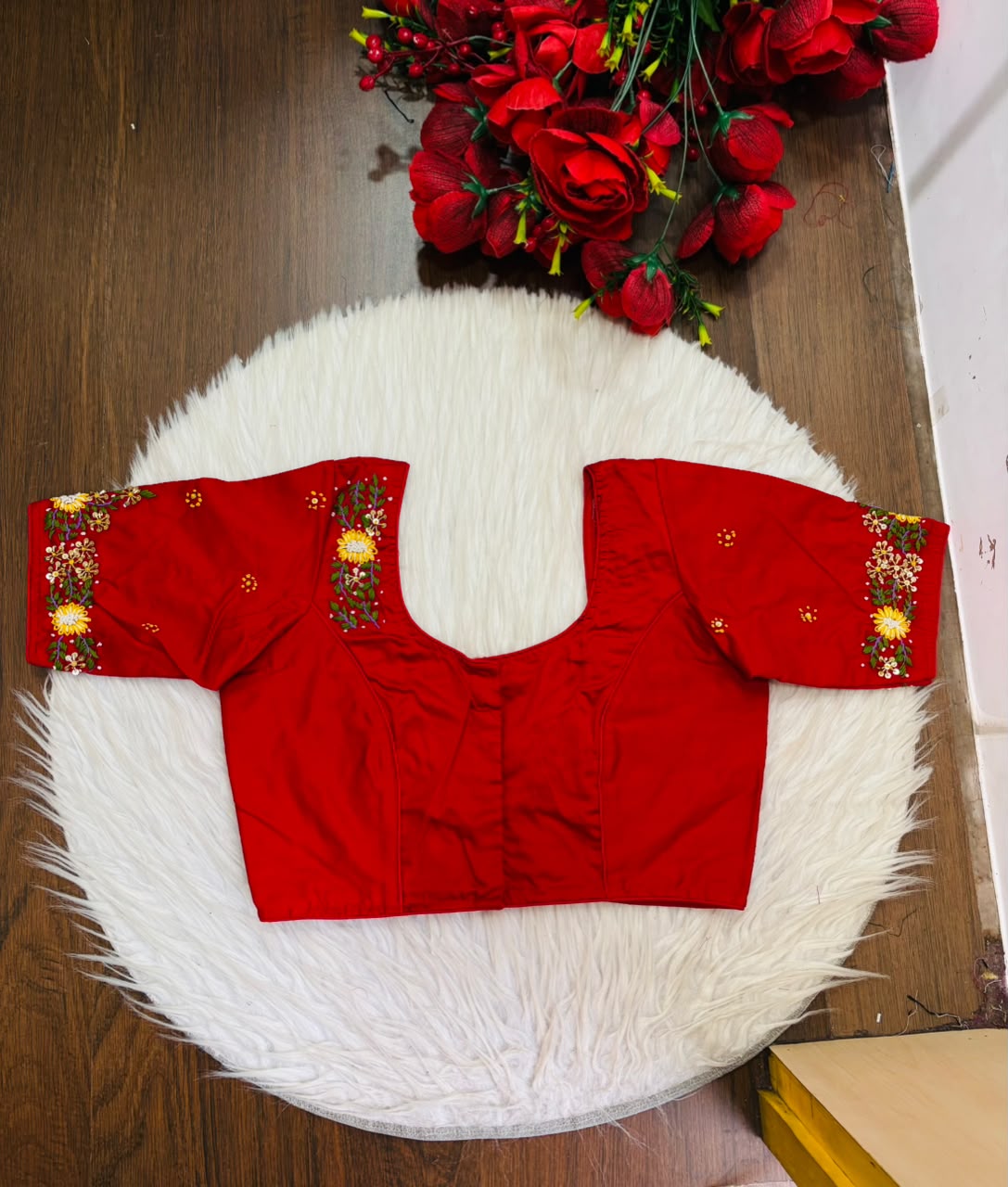Blooming Scarlet Handwork Blouse