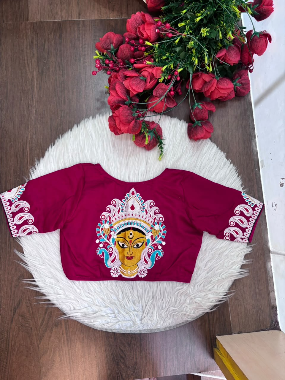 Agomoni - Traditional Designer Blouse(Pink)