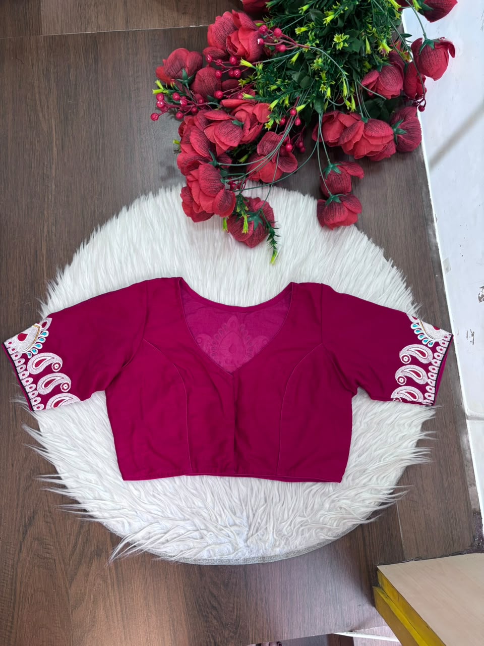 Agomoni - Traditional Designer Blouse(Pink)