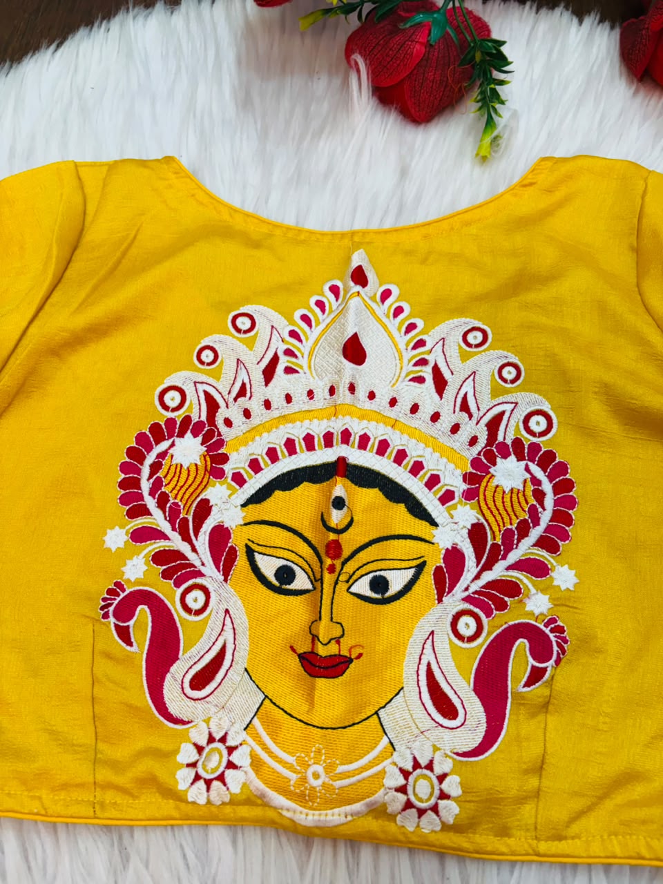 Agomoni - Traditional Designer Blouse(Yellow)