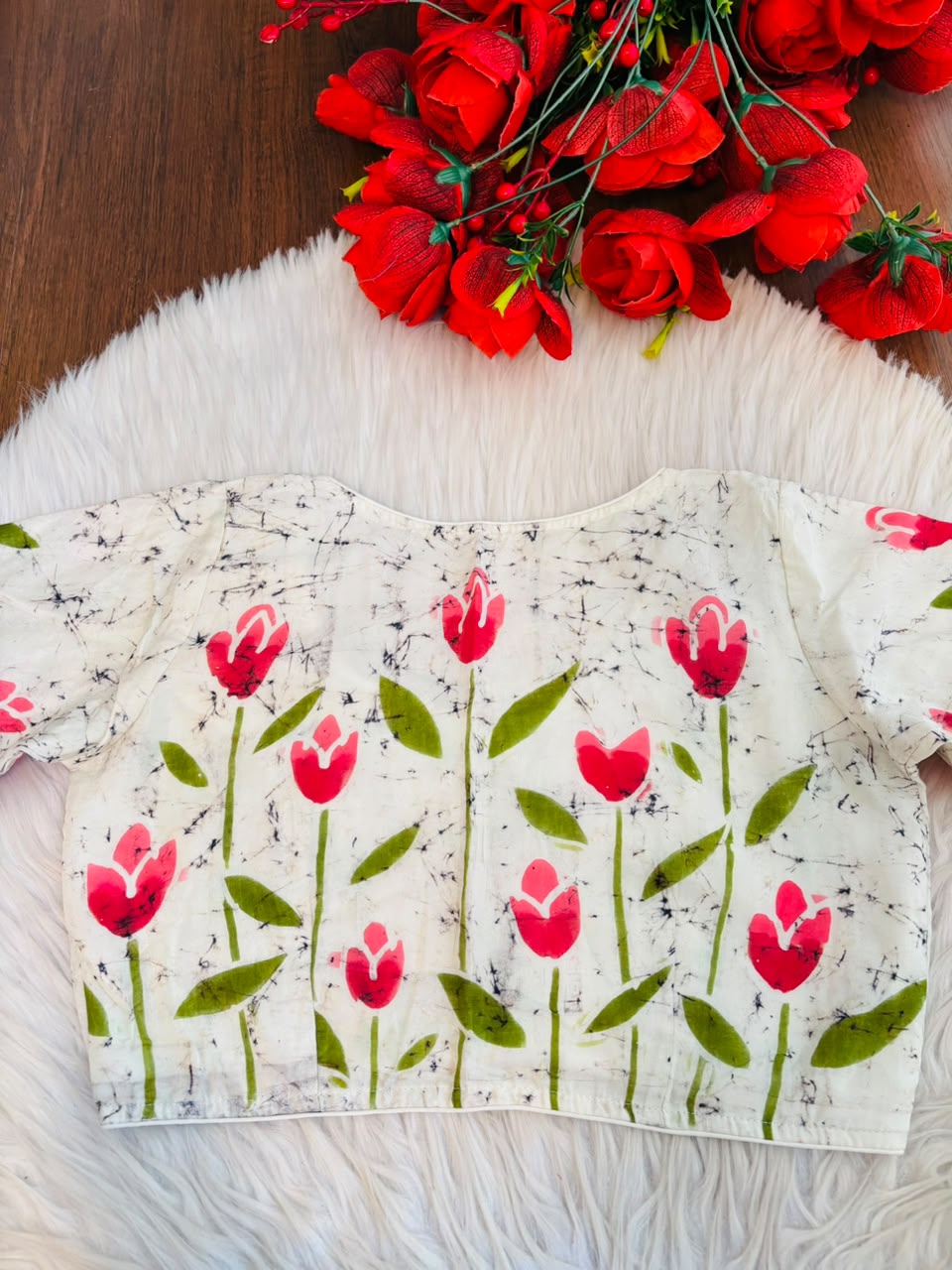 Tulip Charm Batik Blouse