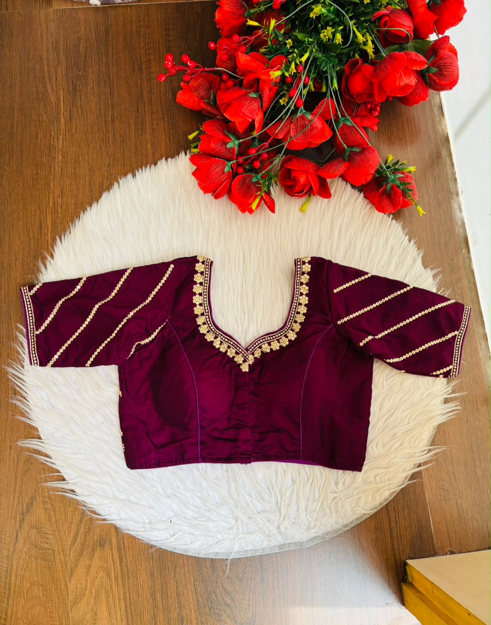 Elegance Becomes Art Vichitra Silk Blouse