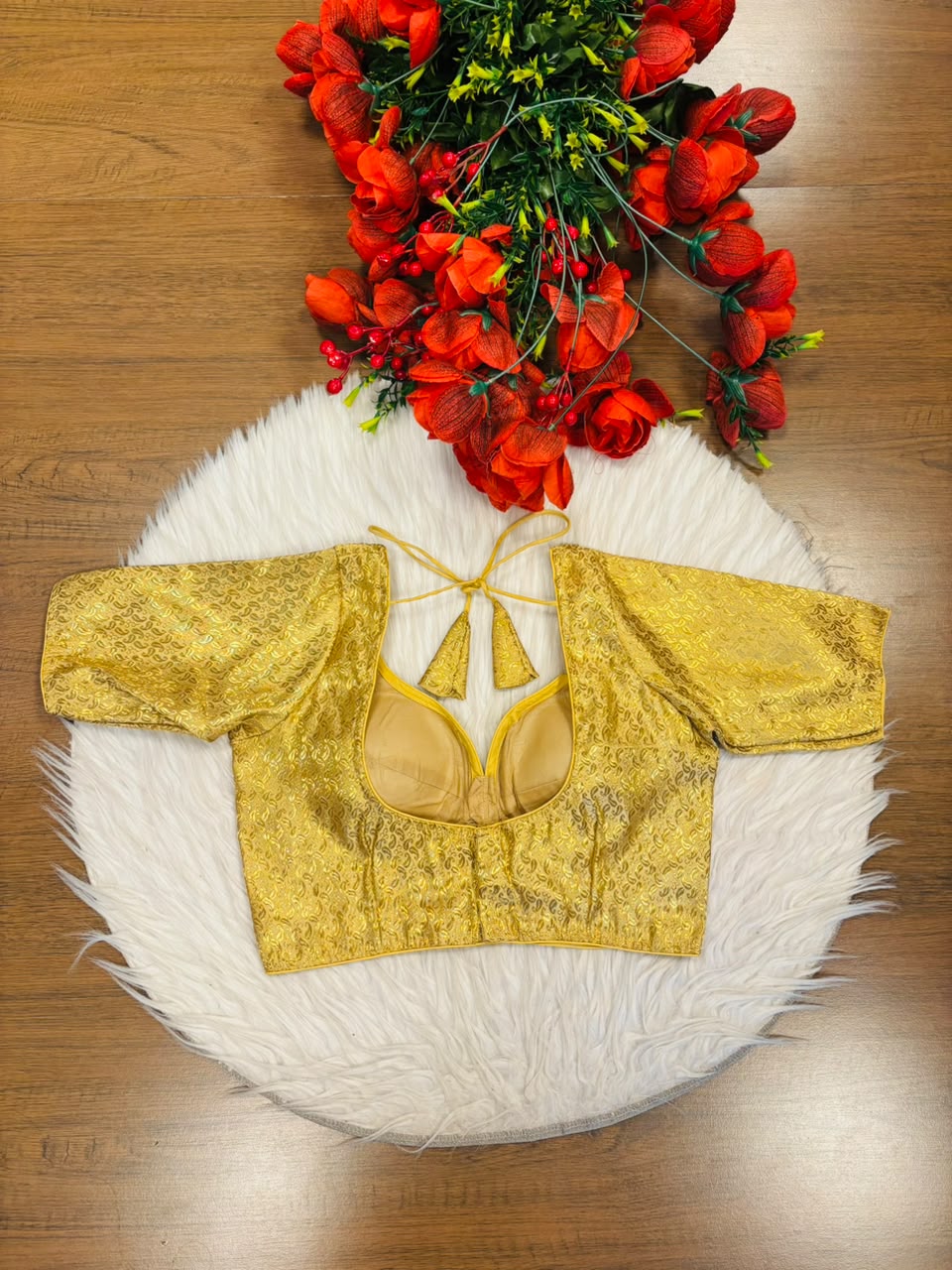 Golden Shine Brocade Blouse