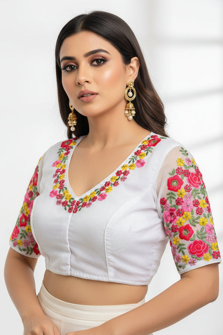 Sparkle in Style (New Organza Designer Blouse)