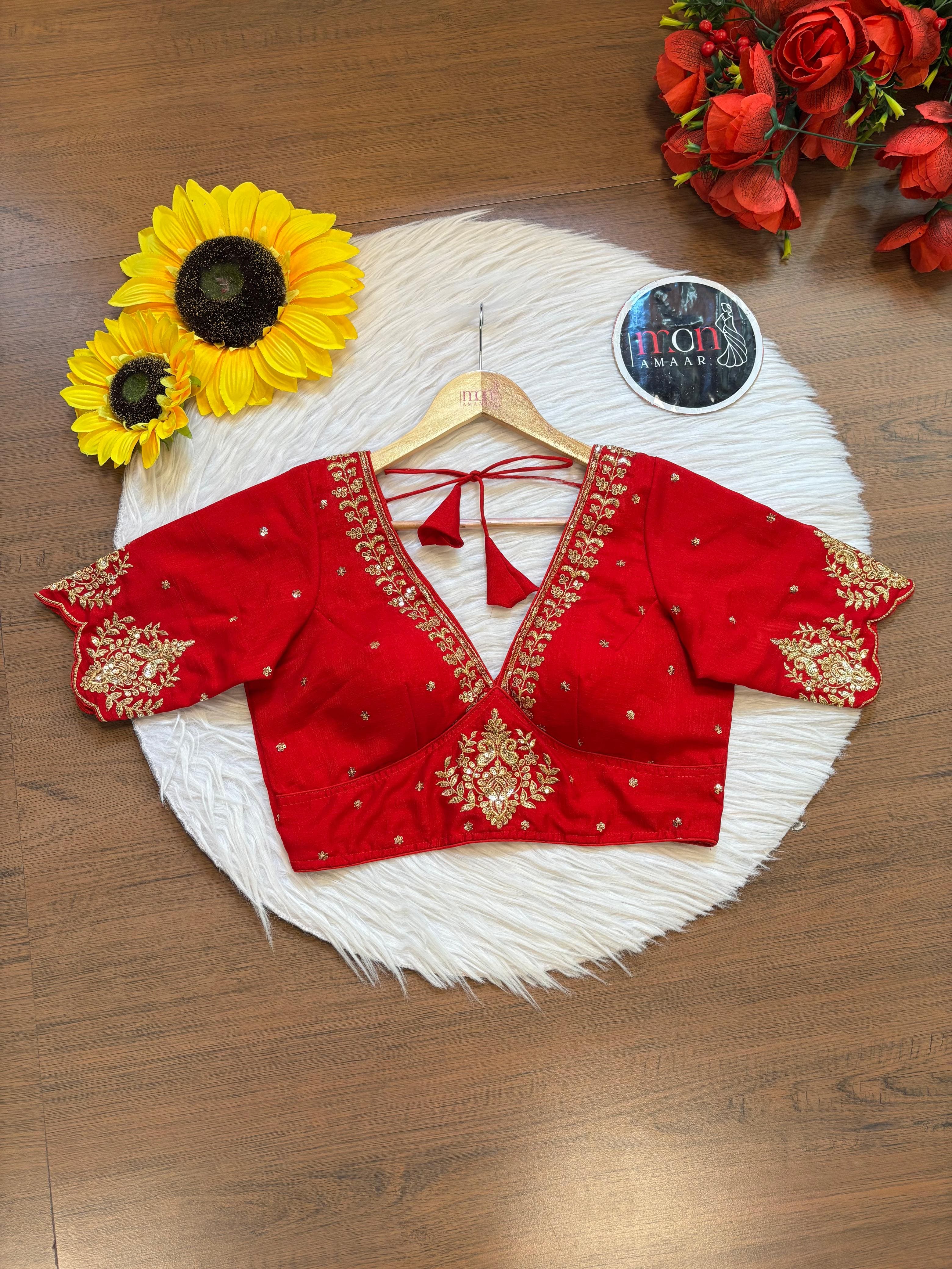 The Empress Gilded V-Neck Blouse
