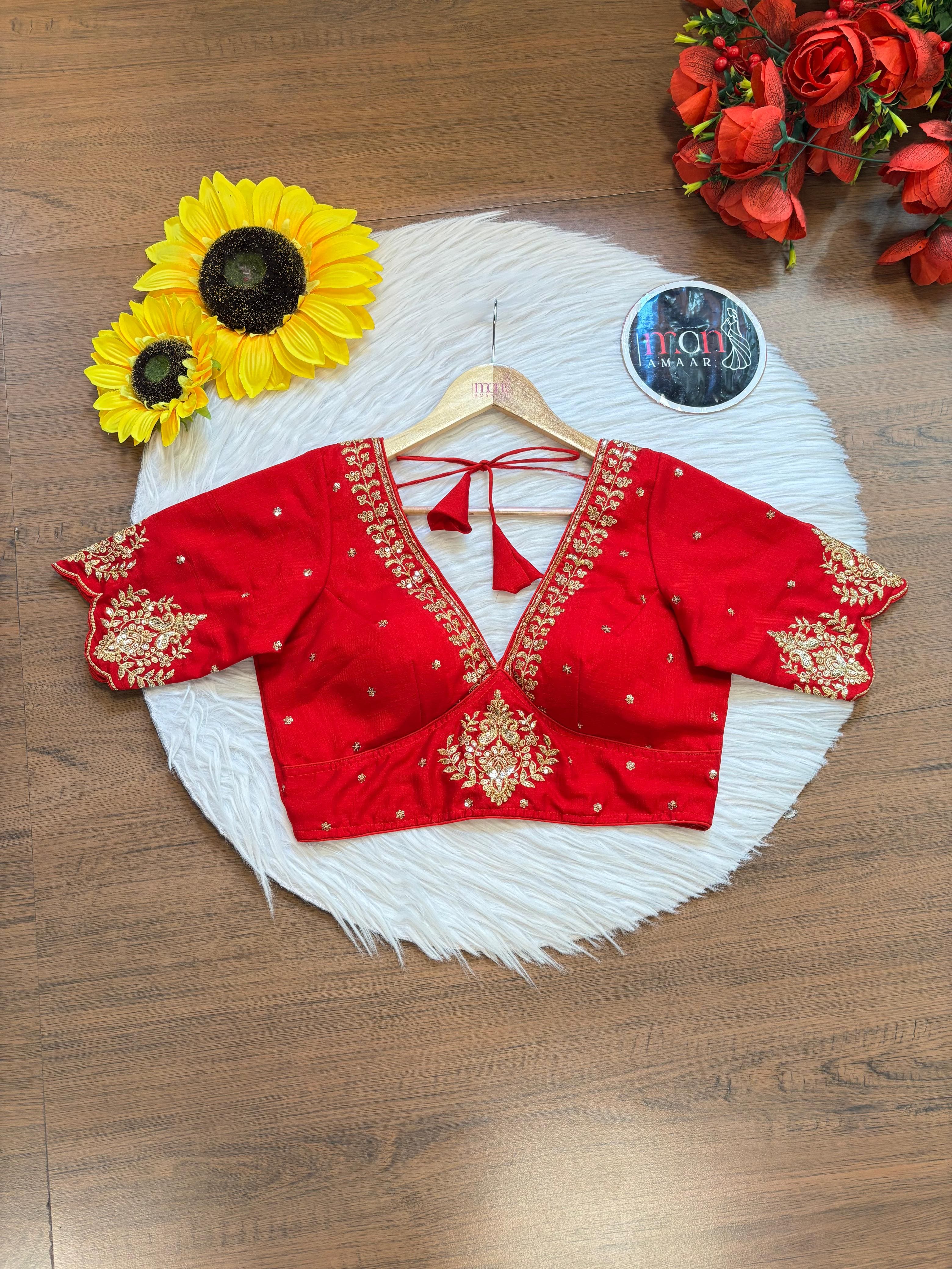 The Empress Gilded V-Neck Blouse