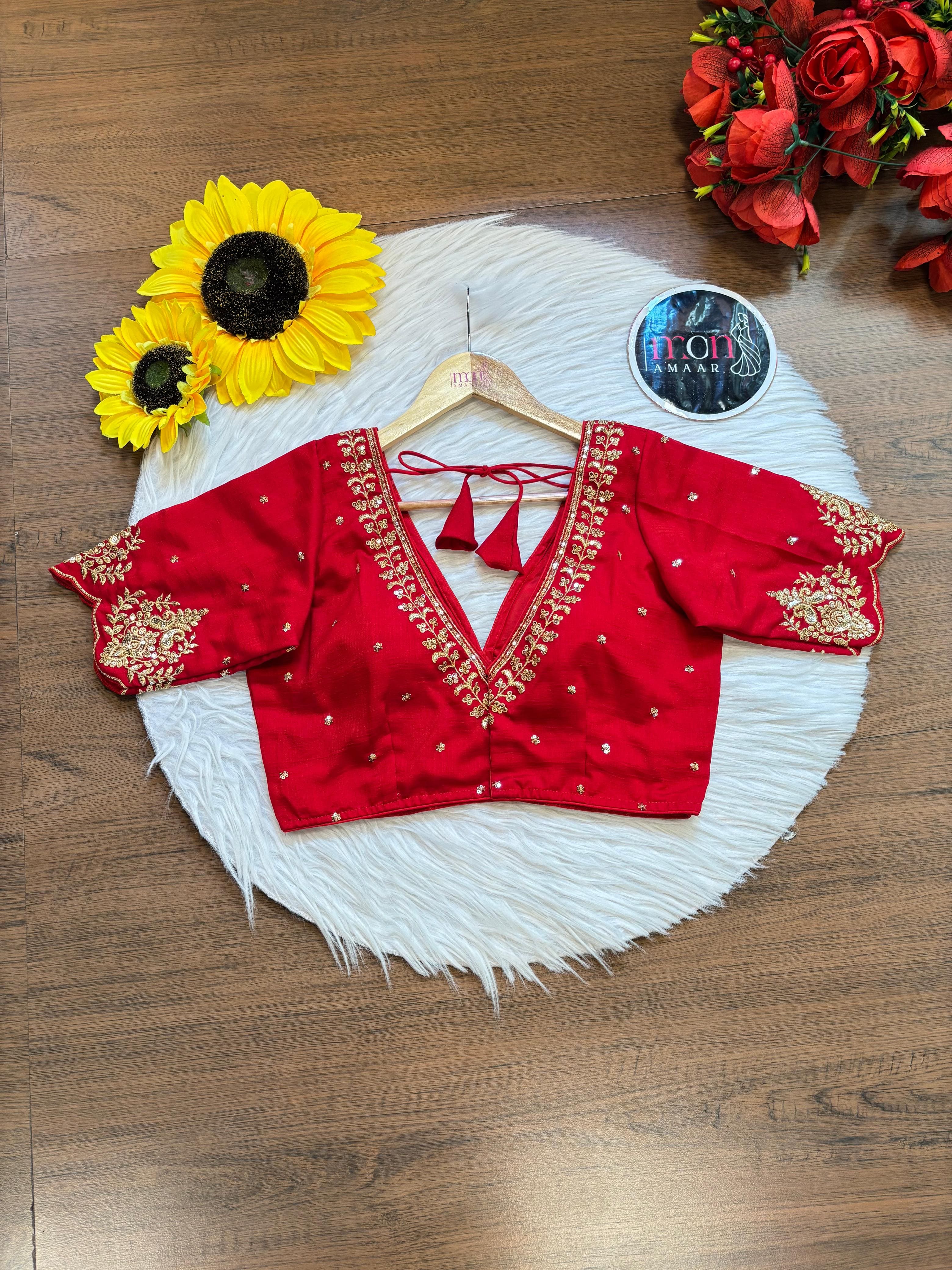 The Empress Gilded V-Neck Blouse