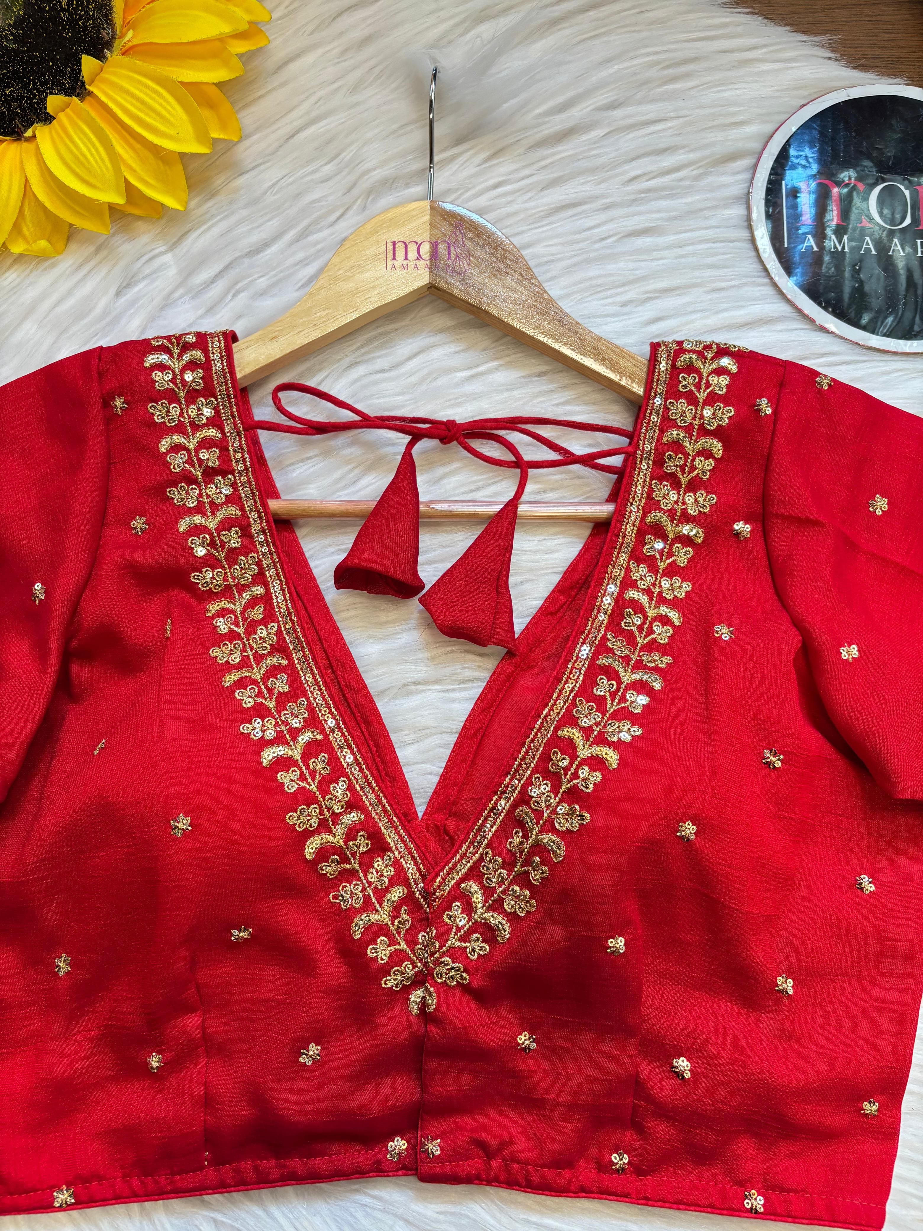 The Empress Gilded V-Neck Blouse