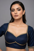 Golden Glow- Vichitra Silk Blouse