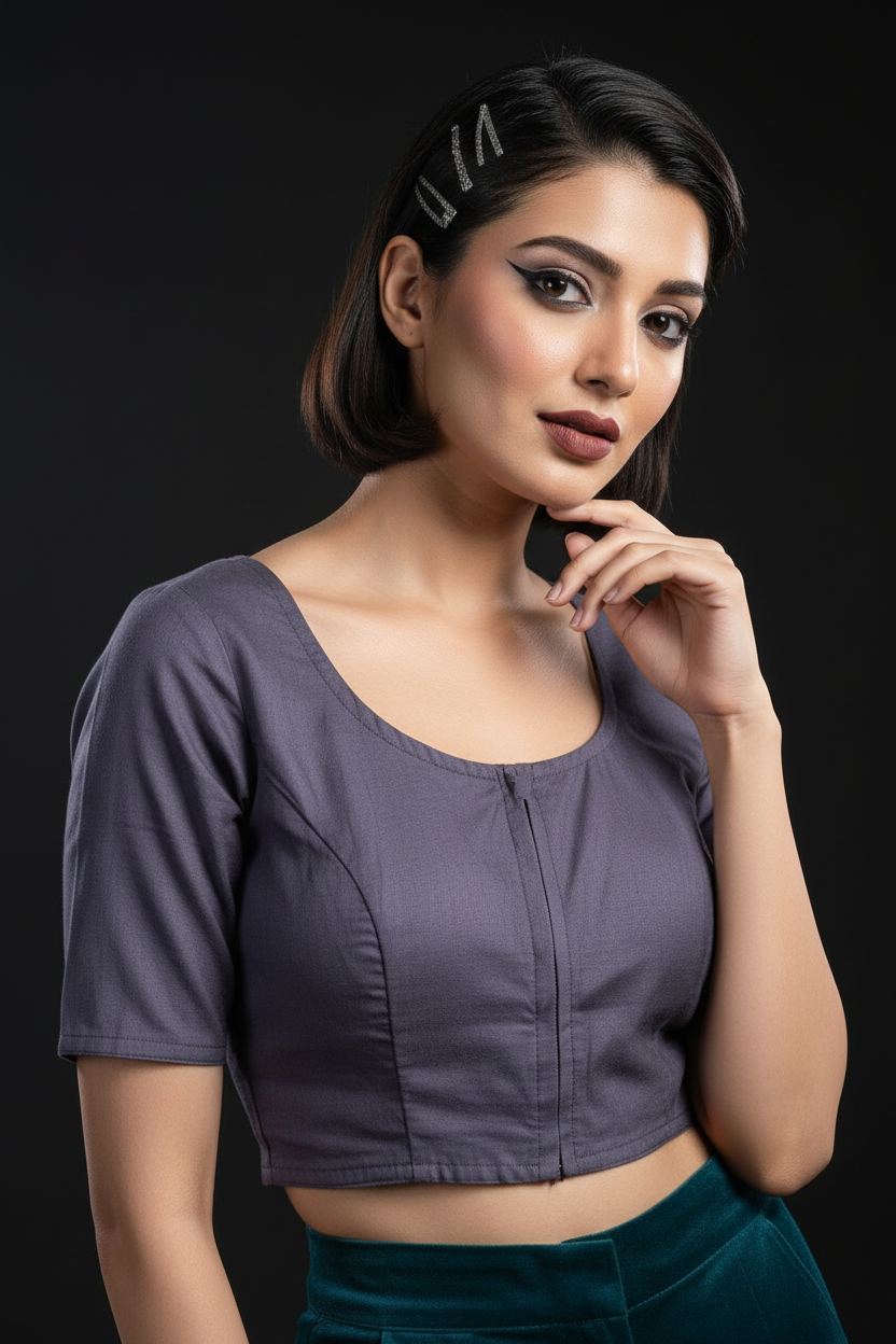 Single And Solid Color Fancy Designer Blouse