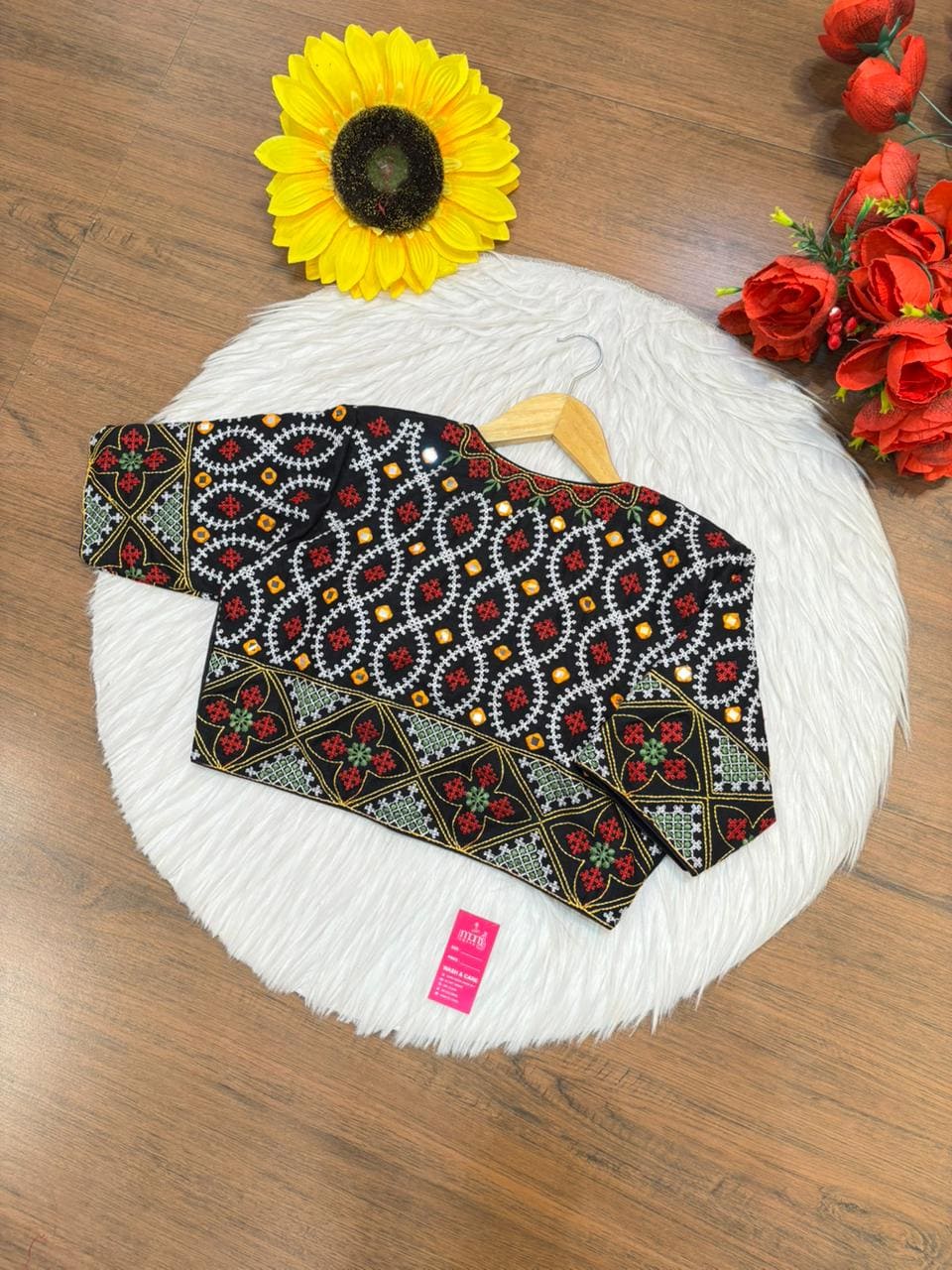 Kutch Style Vichitra Silk Blouse