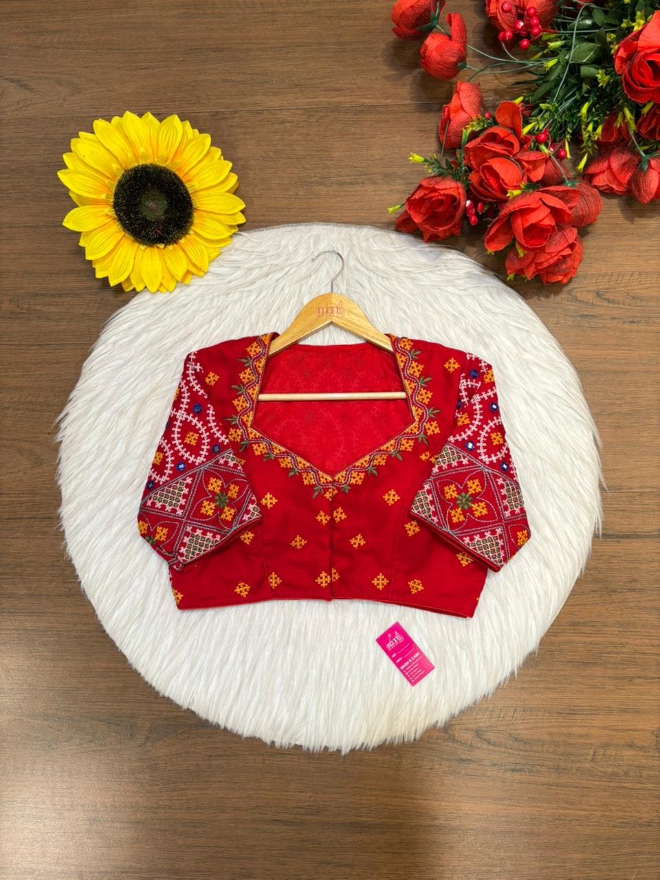 Kutch Style Vichitra Silk Blouse