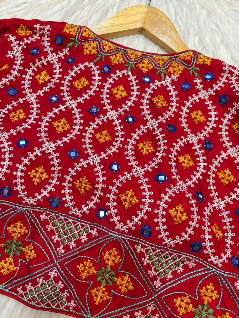 Kutch Style Vichitra Silk Blouse