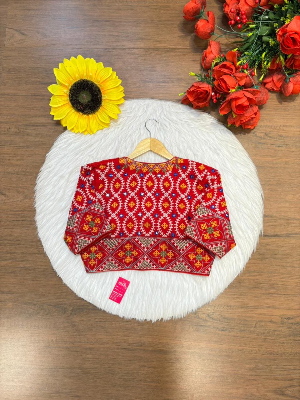 Kutch Style Vichitra Silk Blouse
