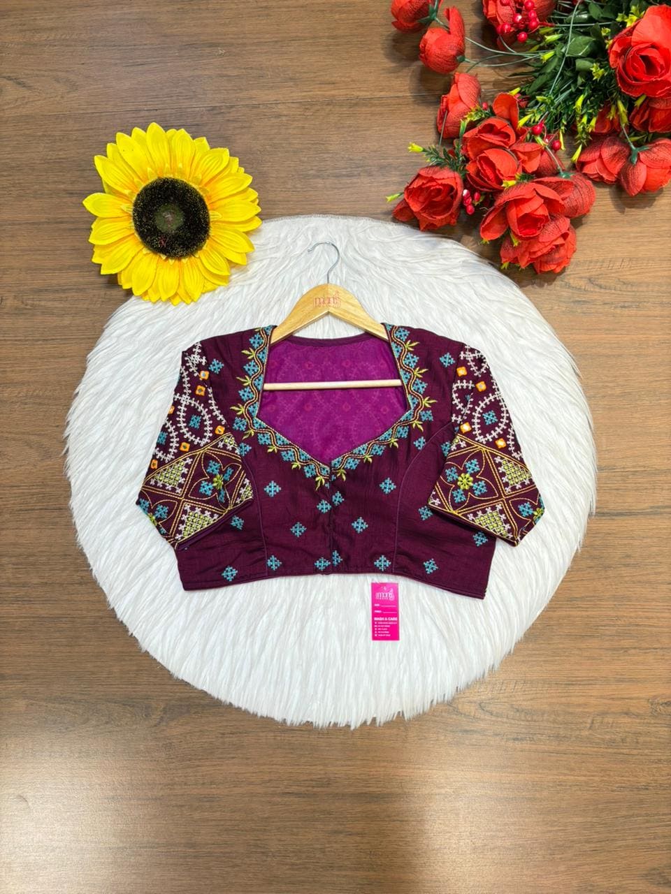 Kutch Style Vichitra Silk Blouse
