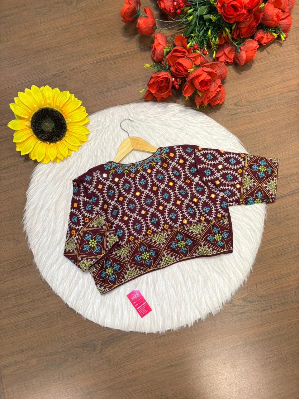 Kutch Style Vichitra Silk Blouse