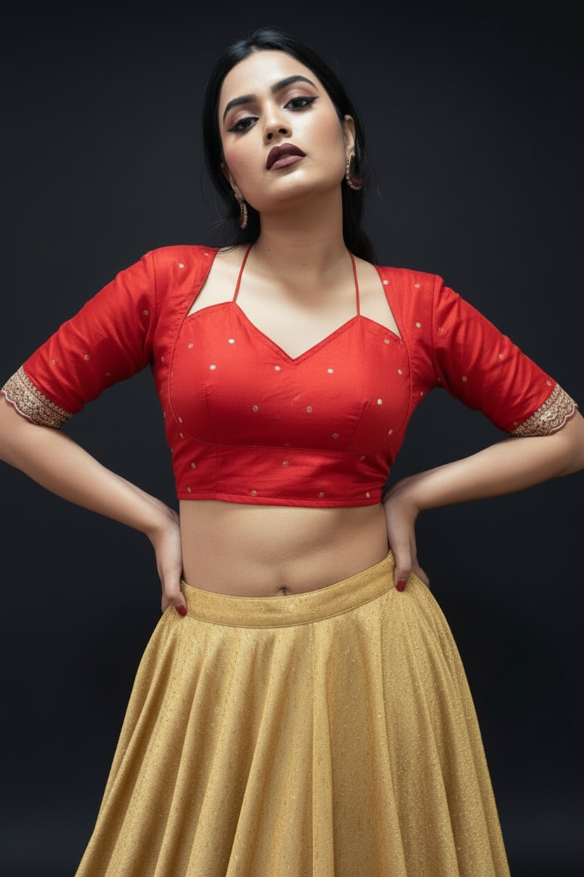 Ritzy Fun- Masaba Style Fancy Silk Blouse