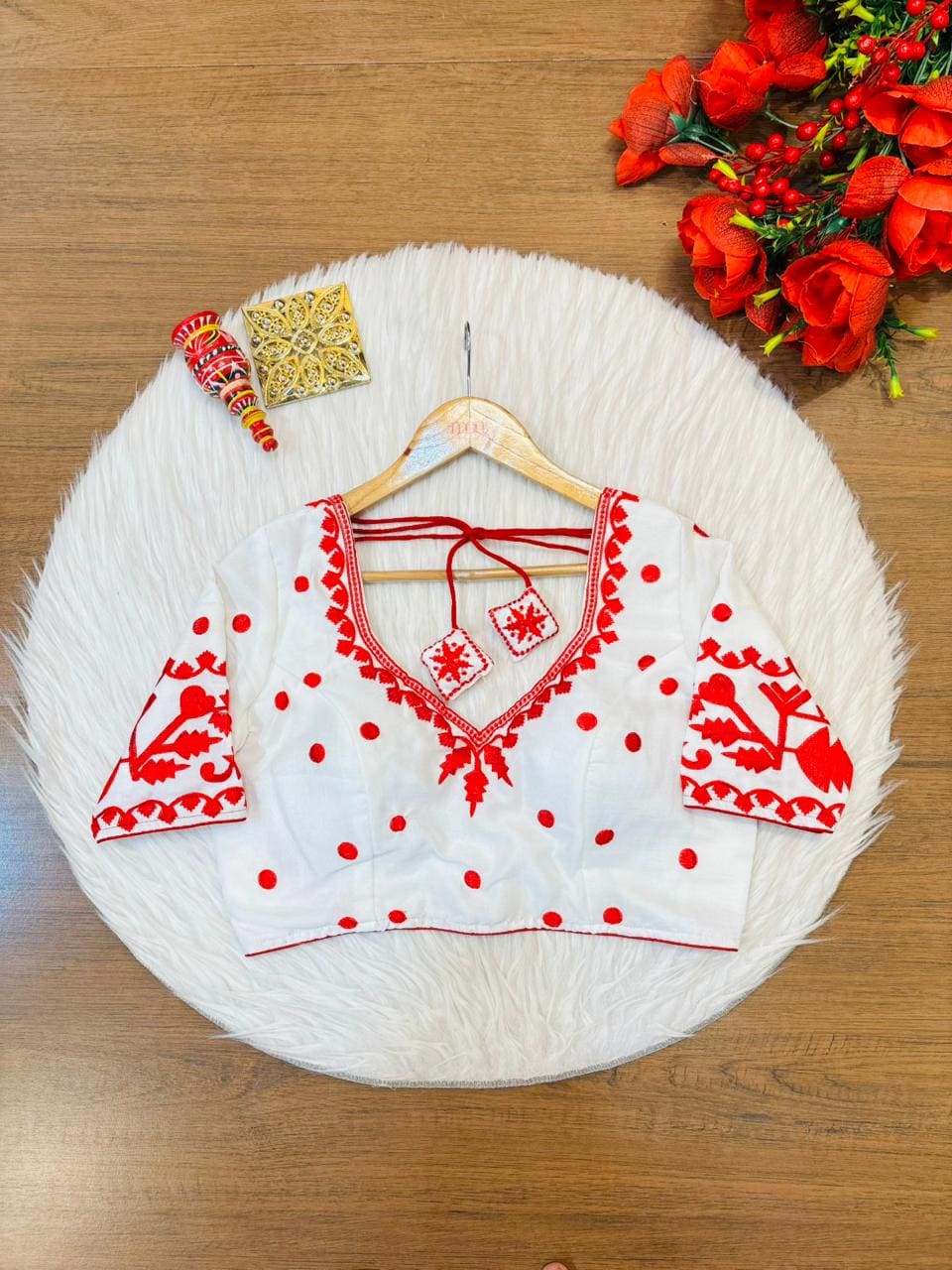 Pratibimbh Designer Vichitra Silk Blouse