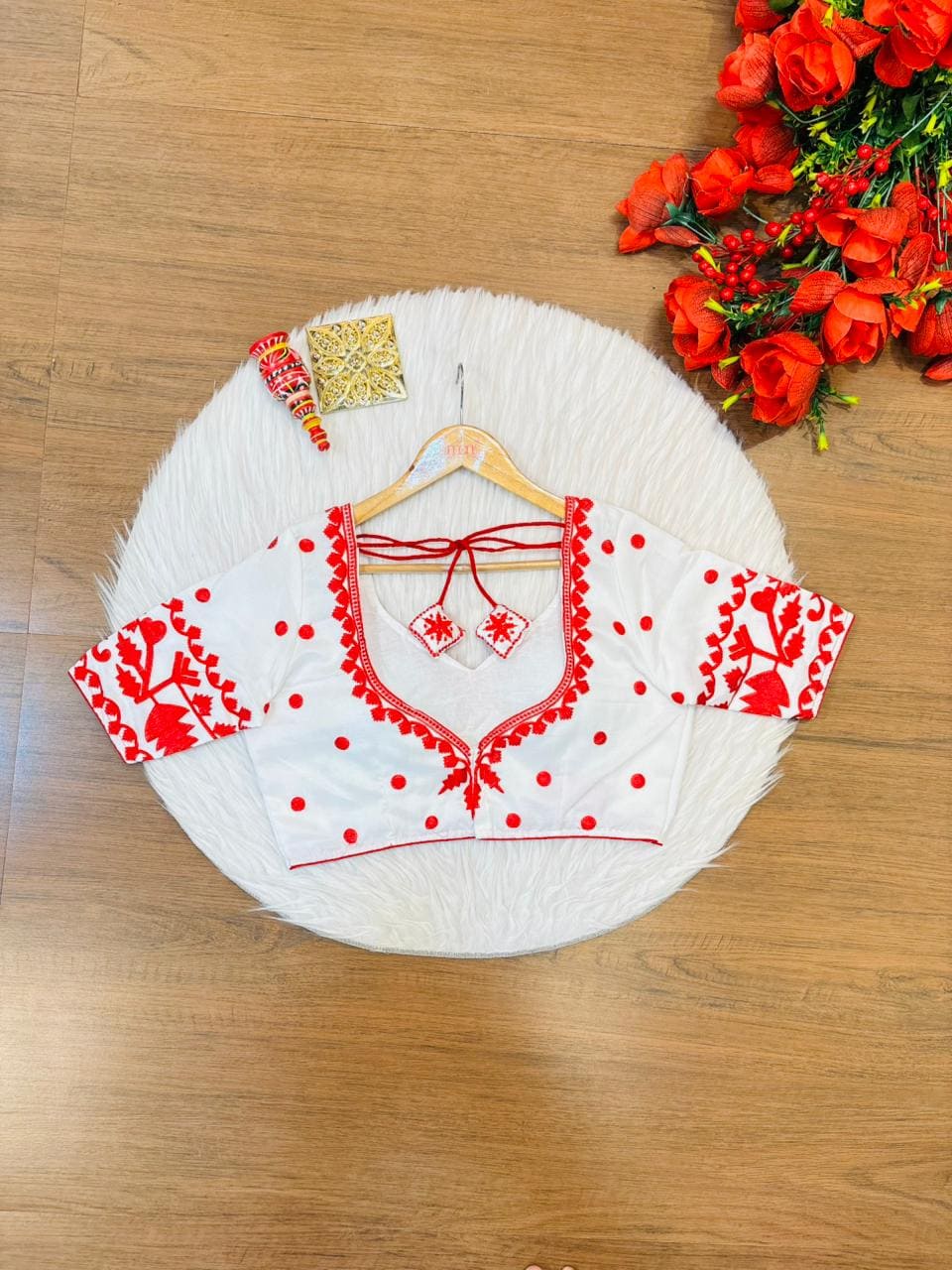 Pratibimbh Designer Vichitra Silk Blouse