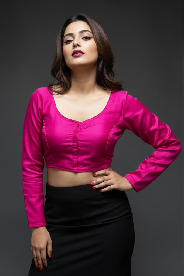 Solid Trends-Fancy Designer Blouse