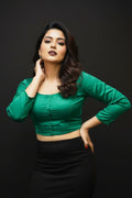 Solid Trends-Fancy Designer Blouse