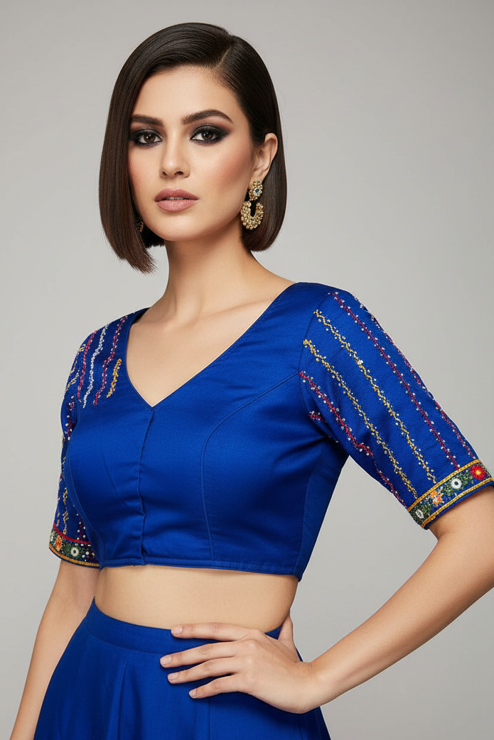 Bhumi-Multicolor Handwork Blouse