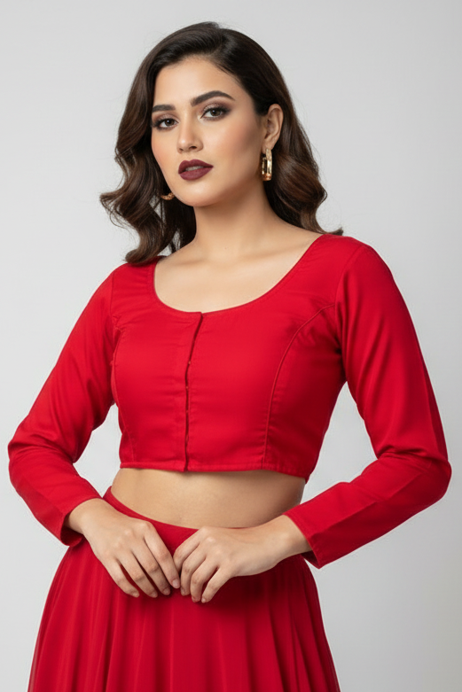 Solid Trends-Fancy Designer Blouse