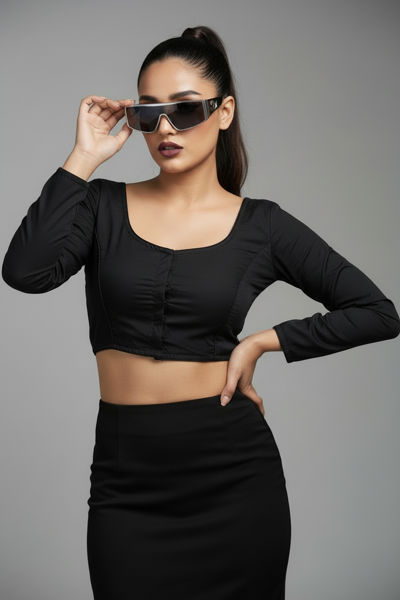 Solid Trends-Fancy Designer Blouse