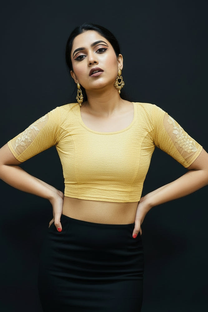 Comfort Ease-Stretchable Knitted Blouse