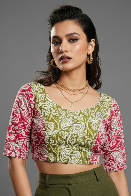 Live Everyday - Printed Cotton Designer Blouse