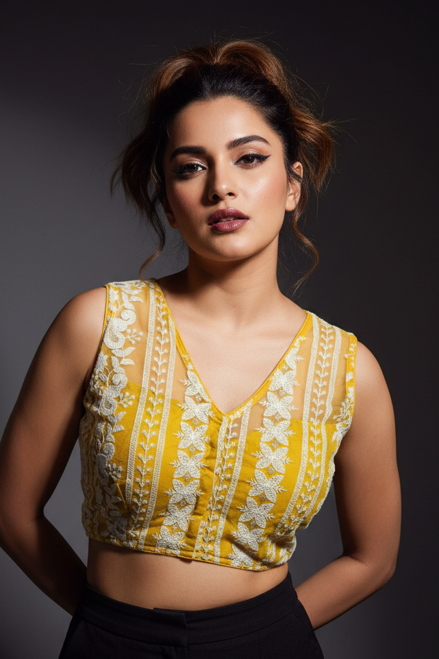 Delicate Threads Designer Net Blouse