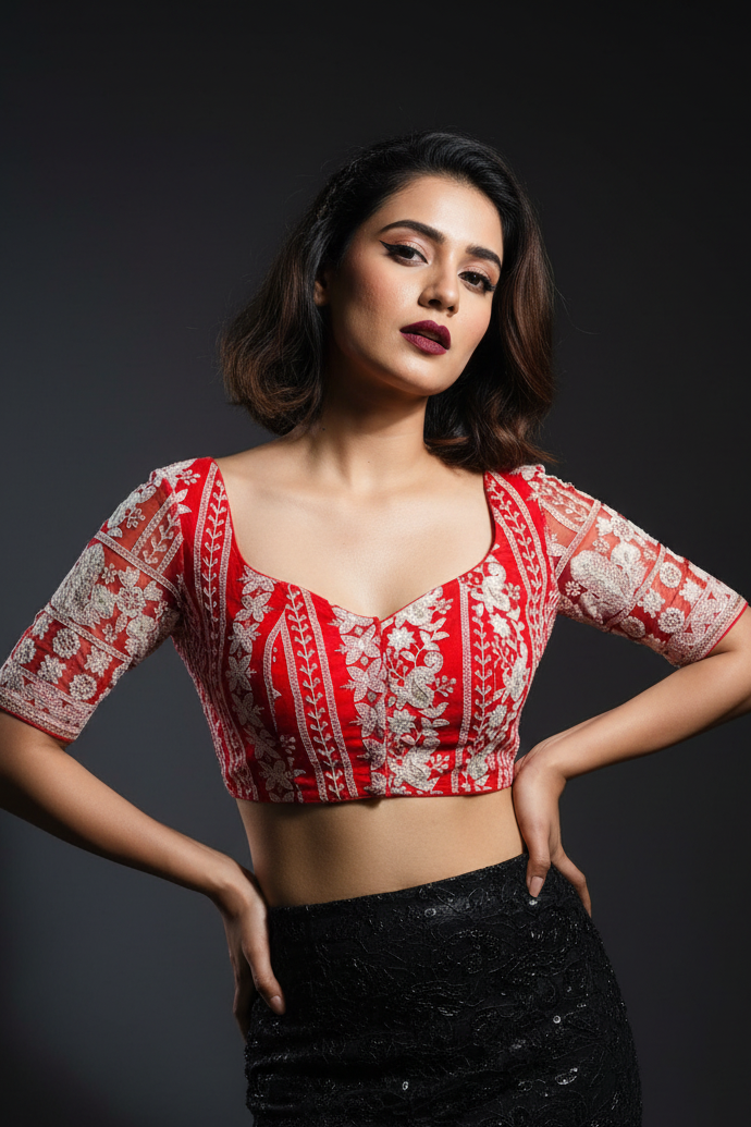 Stitch & Story Designer Net Blouse