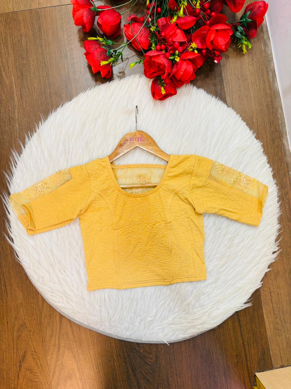 Heritage Glow-Stretchable Knitted Blouse