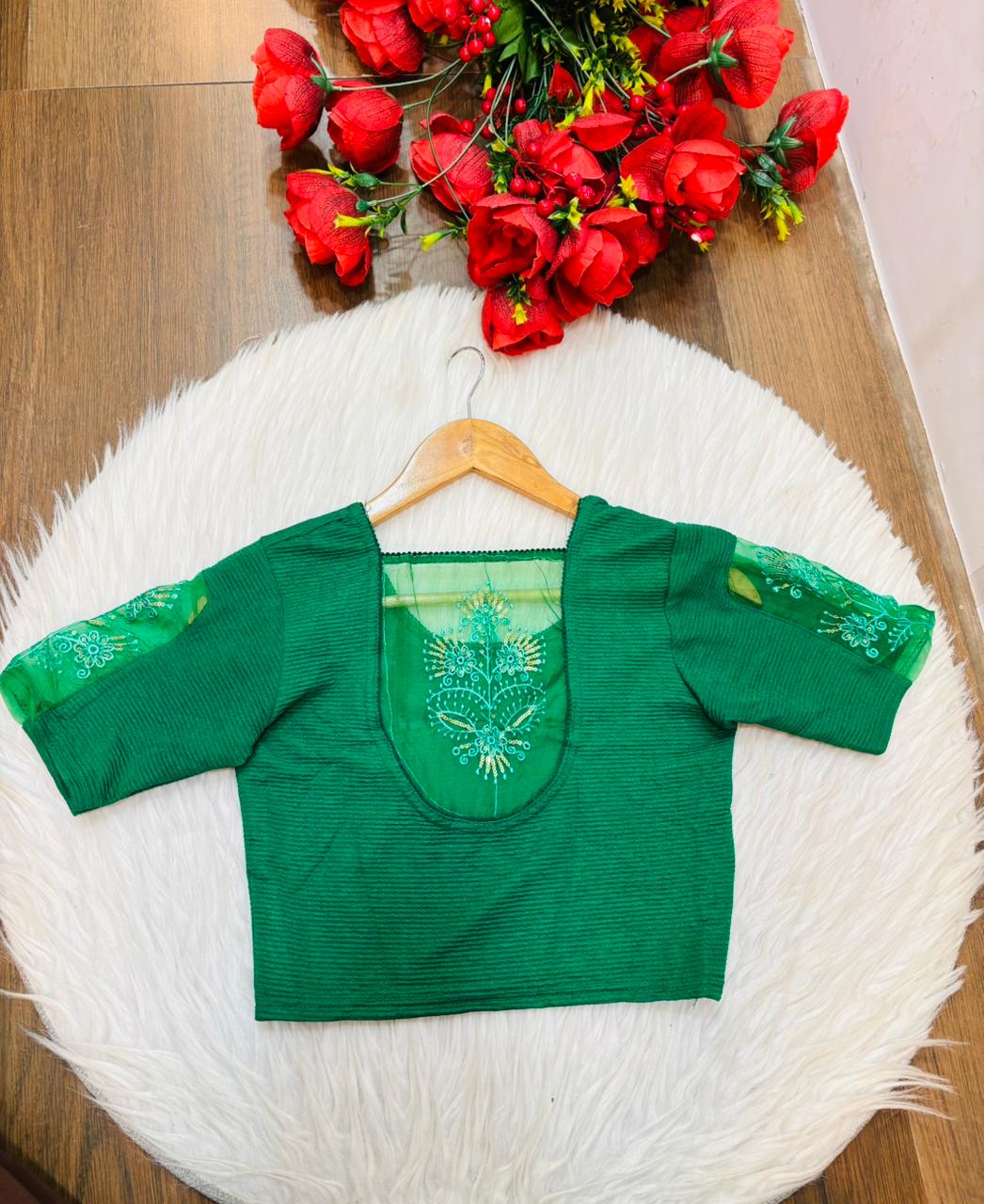 Heritage Glow-Stretchable Knitted Blouse