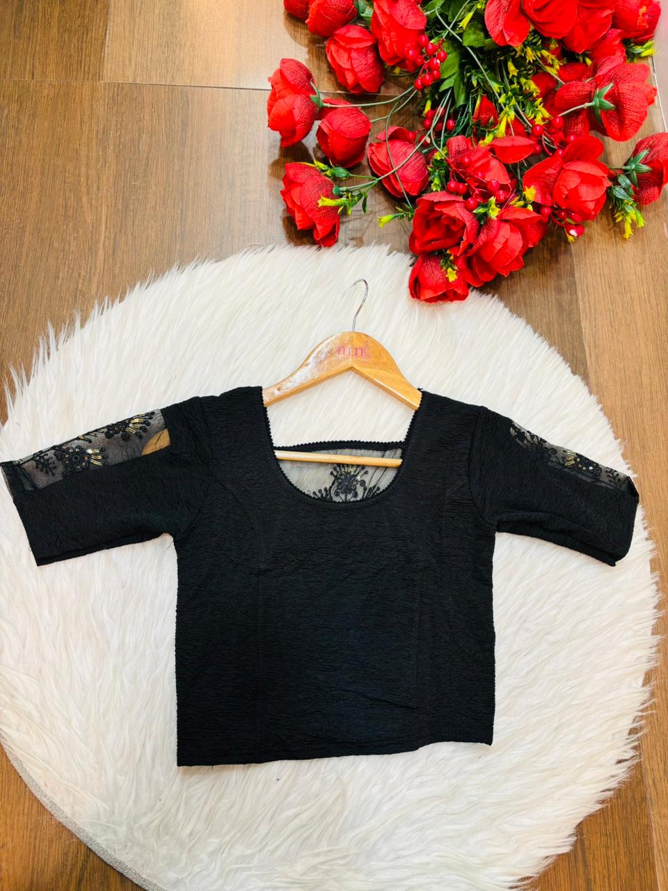 Heritage Glow-Stretchable Knitted Blouse