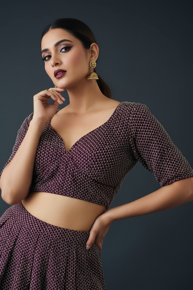 Let The party Begin-Designer Fendy Silk Blouse