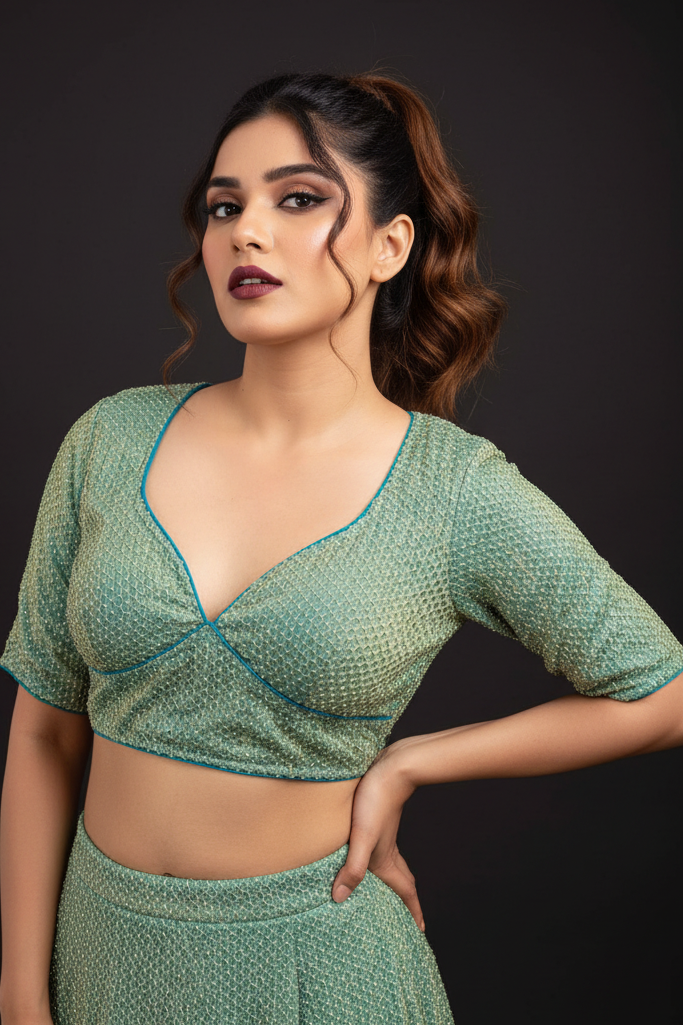 Let The party Begin-Designer Fendy Silk Blouse