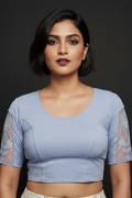 Heritage Glow-Stretchable Knitted Blouse