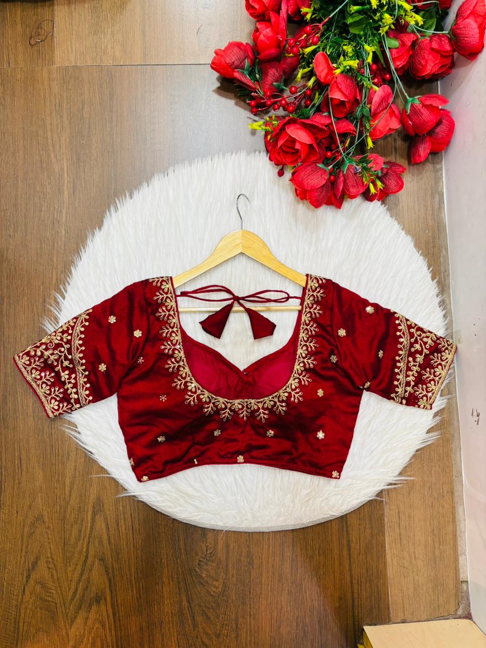 The Secret Leaf (Vichitra Silk Blouse)