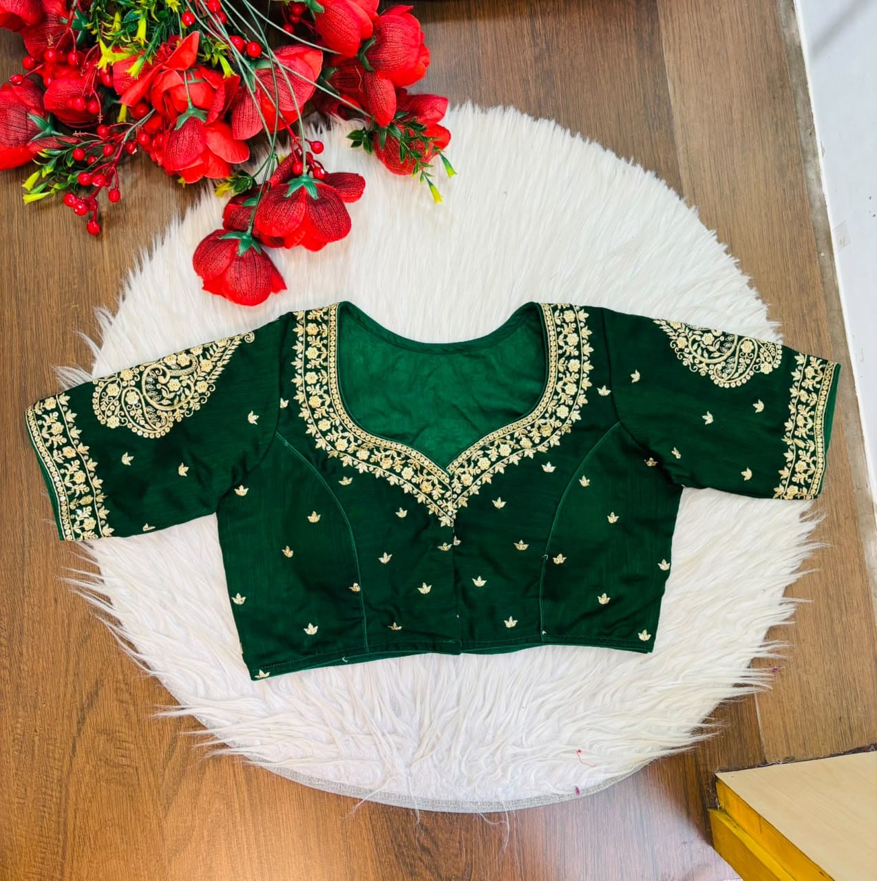 Portrait of Royalty Vichitra Silk Blouse