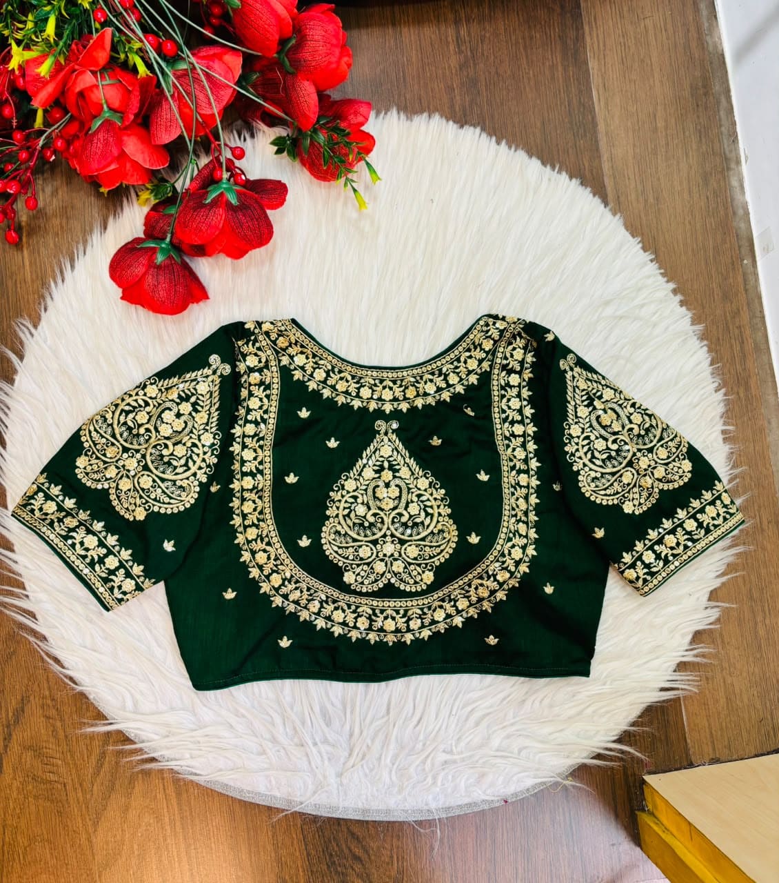 Portrait of Royalty Vichitra Silk Blouse