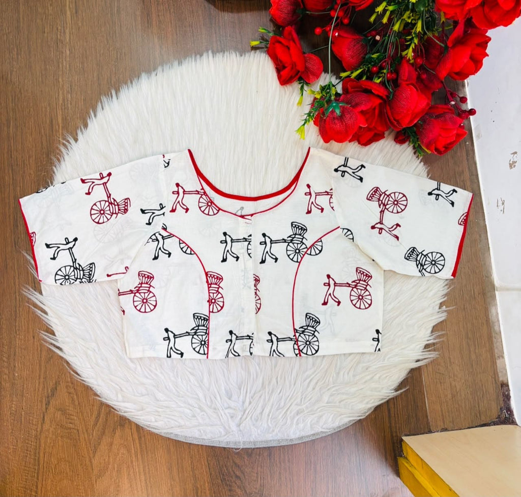Signature Print Cotton Blouse