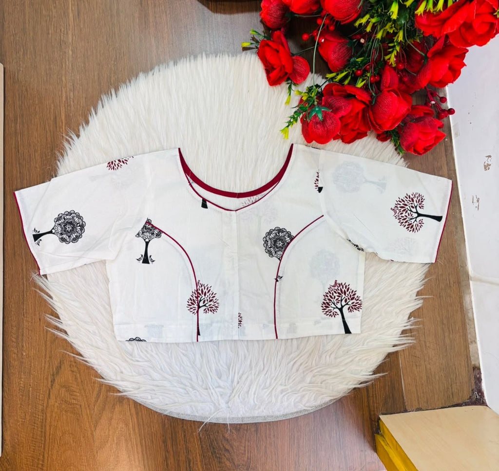 Signature Print Cotton Blouse