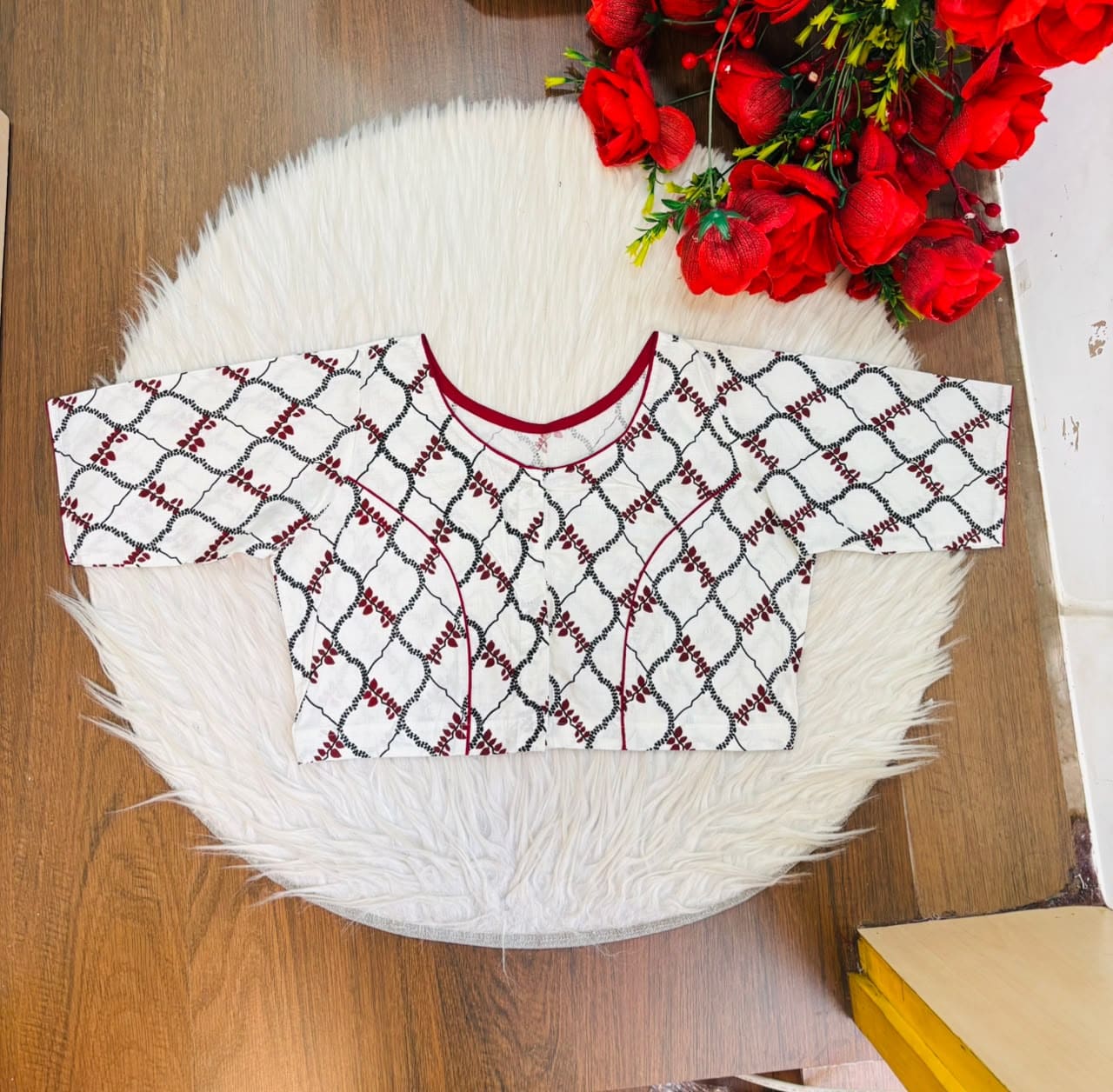 Signature Print Cotton Blouse